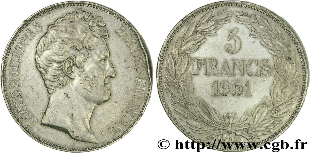 Essai de 5 Francs en étain par Desbœufs 1831 Paris VG.2765  EBC 