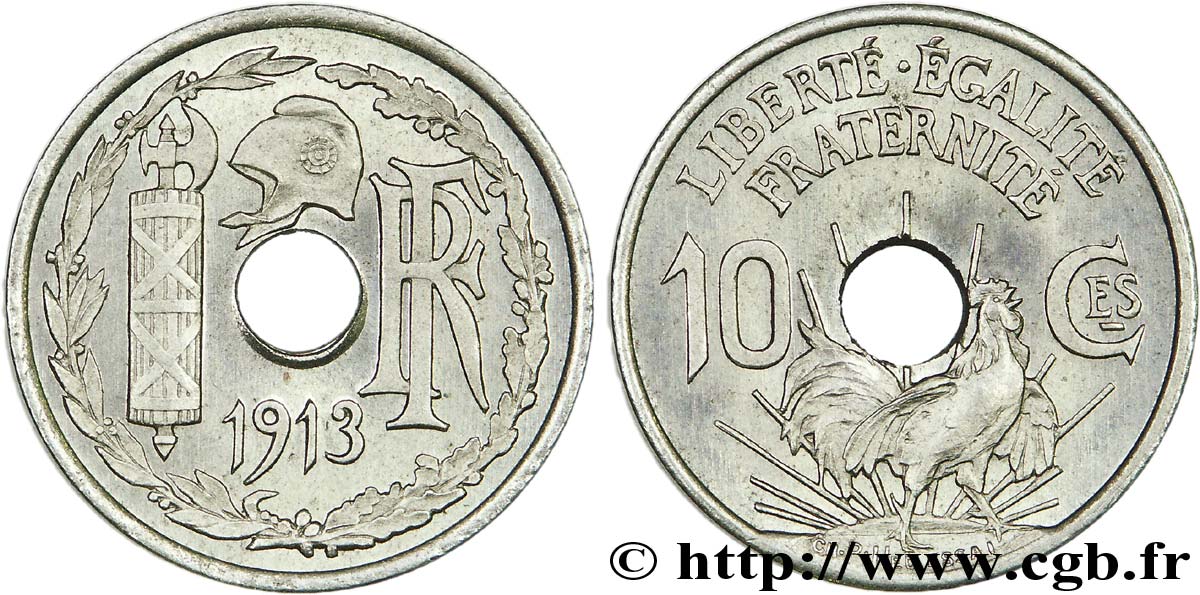 Essai de 10 centimes Pillet 1913 Paris GEM.37 2 fST 