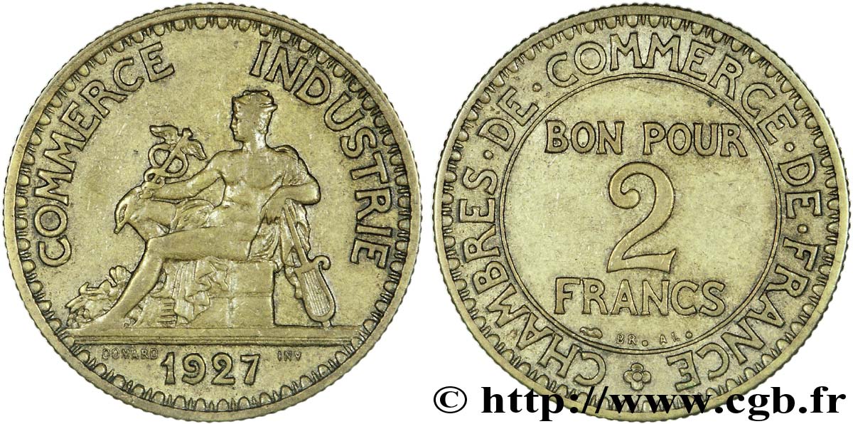 2 francs Chambres de commerce 1927 Paris F.267/9 BB 
