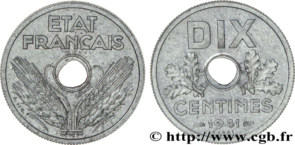 Essai de dix centimes 1941 Paris G.289  MS 
