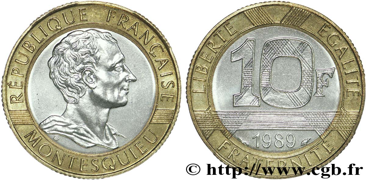 10 francs Montesquieu 1989 Pessac F.376/2 FDC 