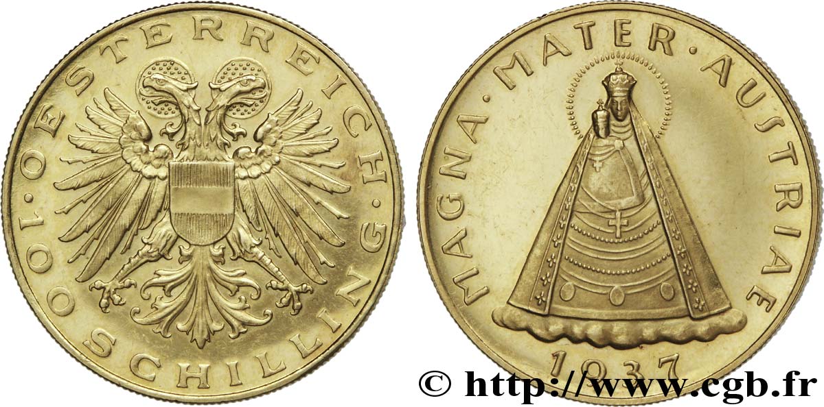 AUSTRIA - REPUBLIC 100 schillings 1937 Vienne MS 