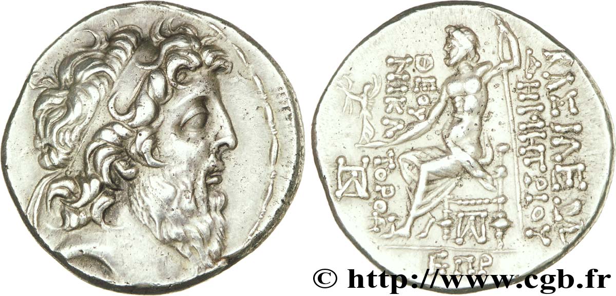 SYRIA - SELEUKID KINGDOM - DEMETRIUS II NIKATOR Tétradrachme AU/AU