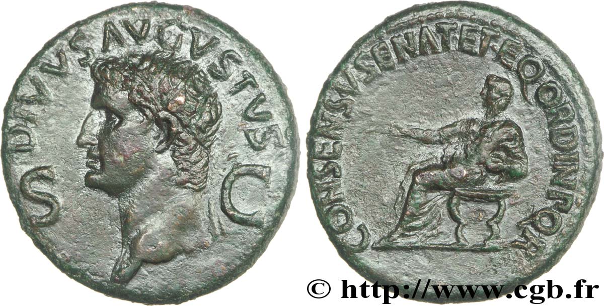 AUGUSTUS Dupondius, (MB, Æ 30) VZ