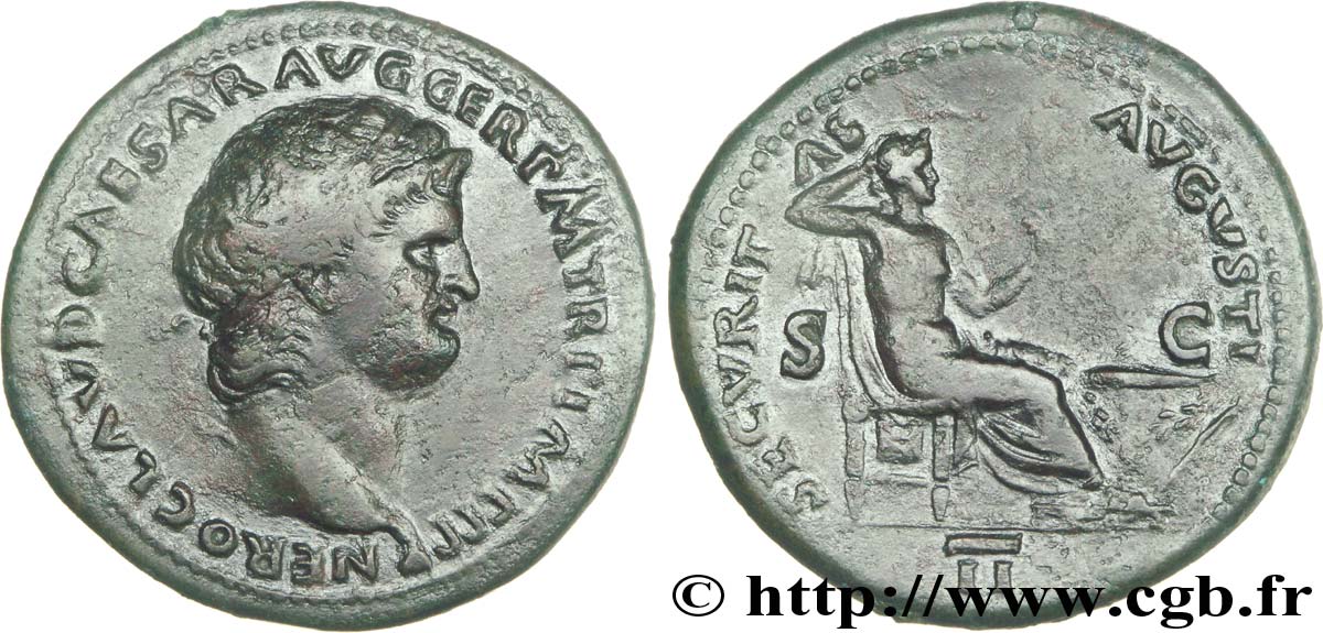 NERONE Dupondius, (GB, Æ 31) q.SPL