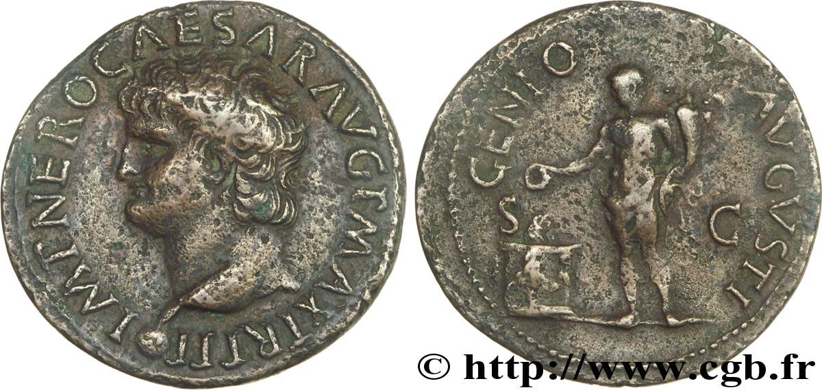 NERONE As, (MB, Æ 29) XF/VF