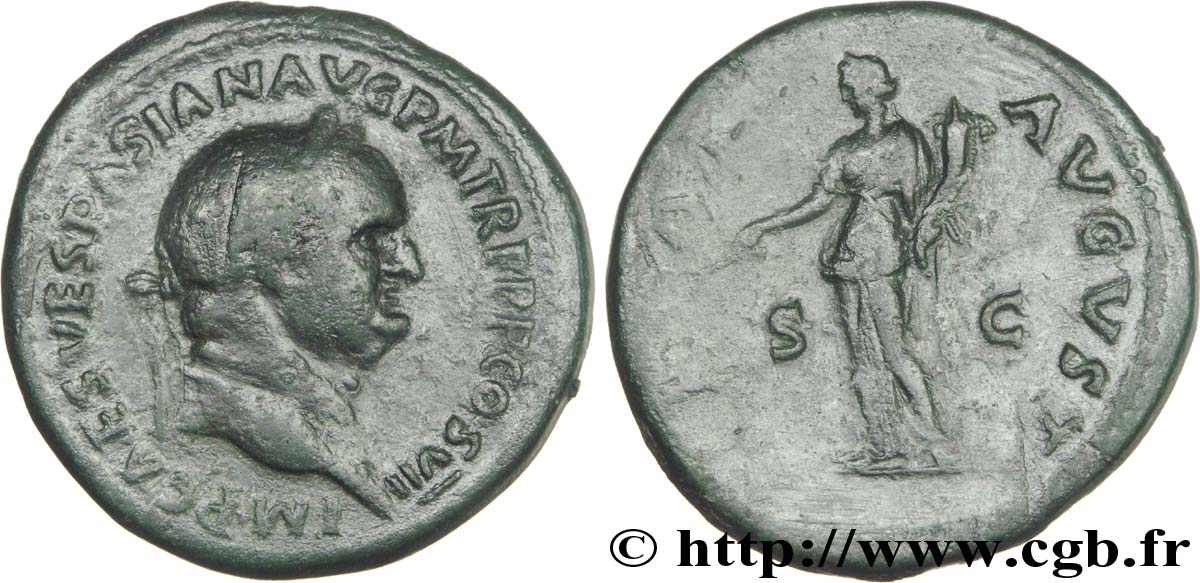 VESPASIANO Sesterce, (GB, Æ 35) VF