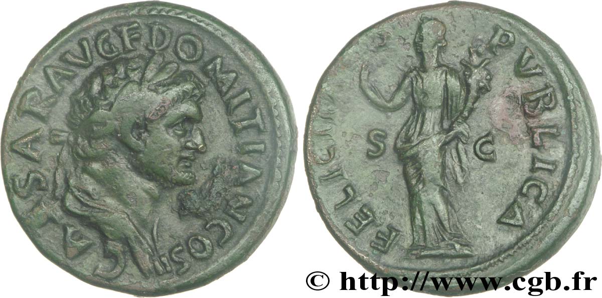 DOMITIANUS Dupondius, (MB, Æ 27) fVZ