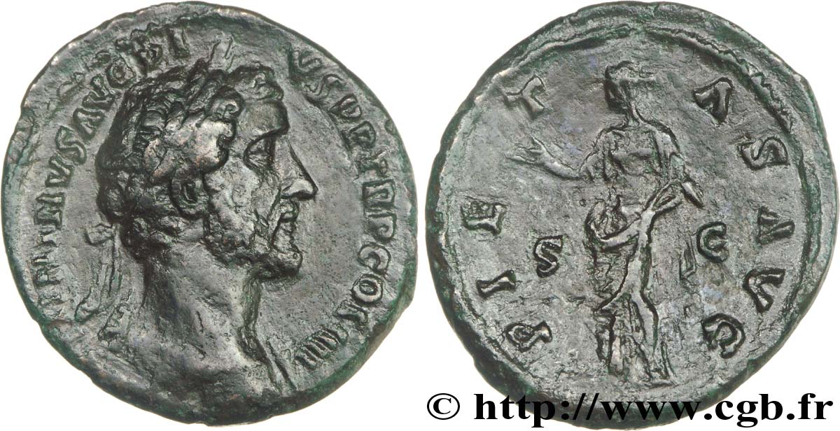 ANTONINUS PIUS As, (MB, Æ 27) SS