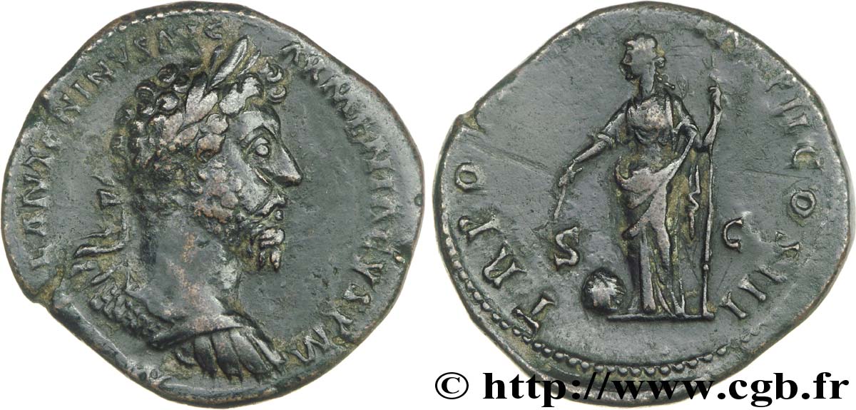 MARCO AURELIO Sesterce, (GB, Æ 32) BB