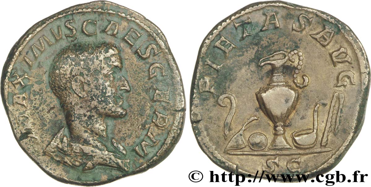 MAXIMUS CAESAR Sesterce, (GB, Æ 31) VF/XF