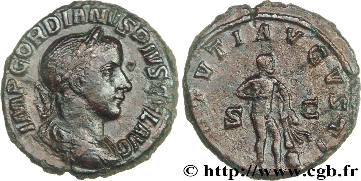 GORDIANUS III As, (MB, Æ 24) SS