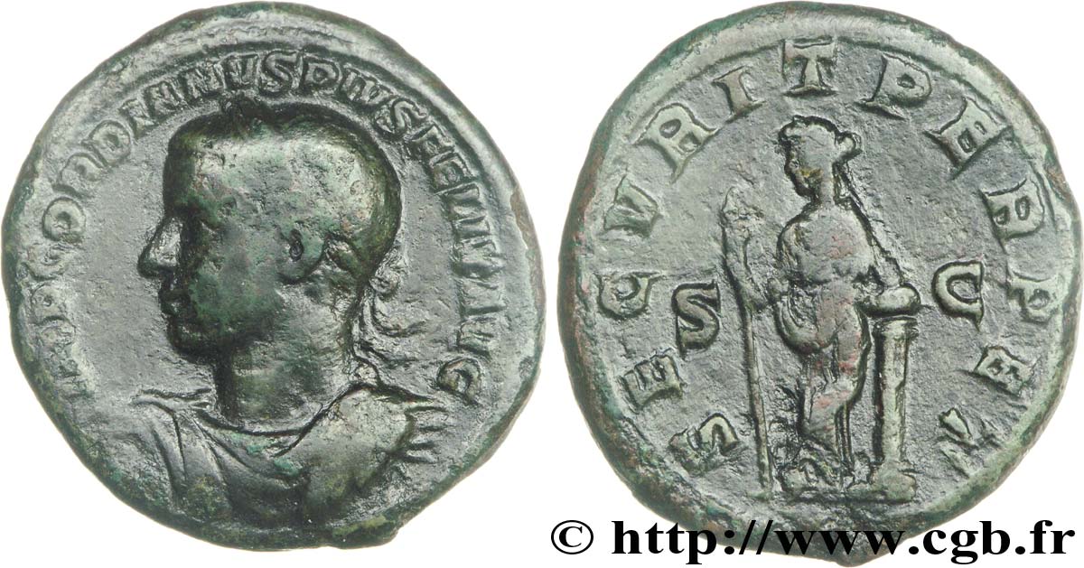 GORDIANUS III As, (MB, Æ 27) SS