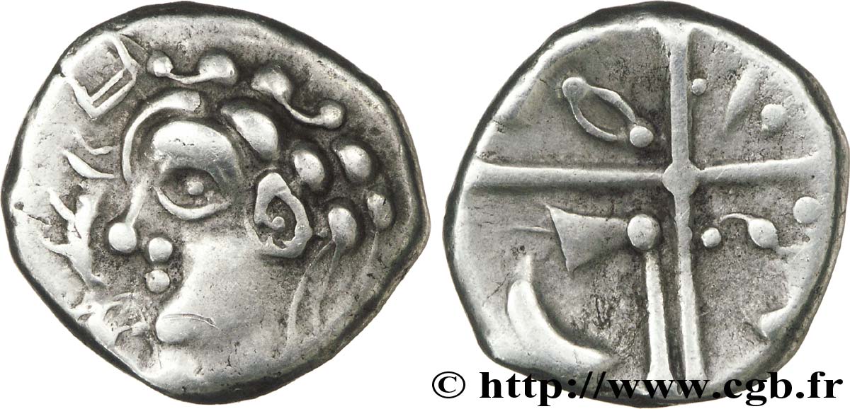 GALLIA - SUDOVESTE DELLA GALLIA - VOLCÆ TECTOSAGES (Regione di Tolosa) Drachme de style hybride entre “cubiste et romanisé”, S. 58 AU/XF