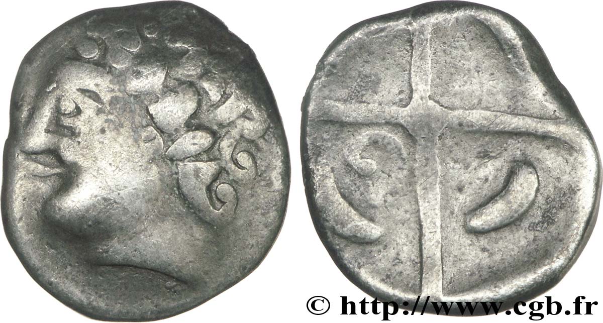 GALLIA - SOUTH WESTERN GAUL - LONGOSTALETES (Area of Narbonne) Drachme “au style languedocien”, S. 317 XF/VF