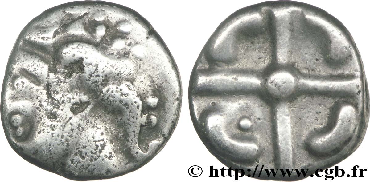 GALLIA - SOUTH WESTERN GAUL - LONGOSTALETES (Area of Narbonne) Drachme “au style languedocien”, S. 330 VF/XF