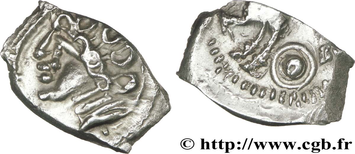 GALLIA - SUDOVESTE DELLA GALLIA - RUTENI (Regione di Rodez) Drachme “au sanglier”, à la grosse tête bouclée AU