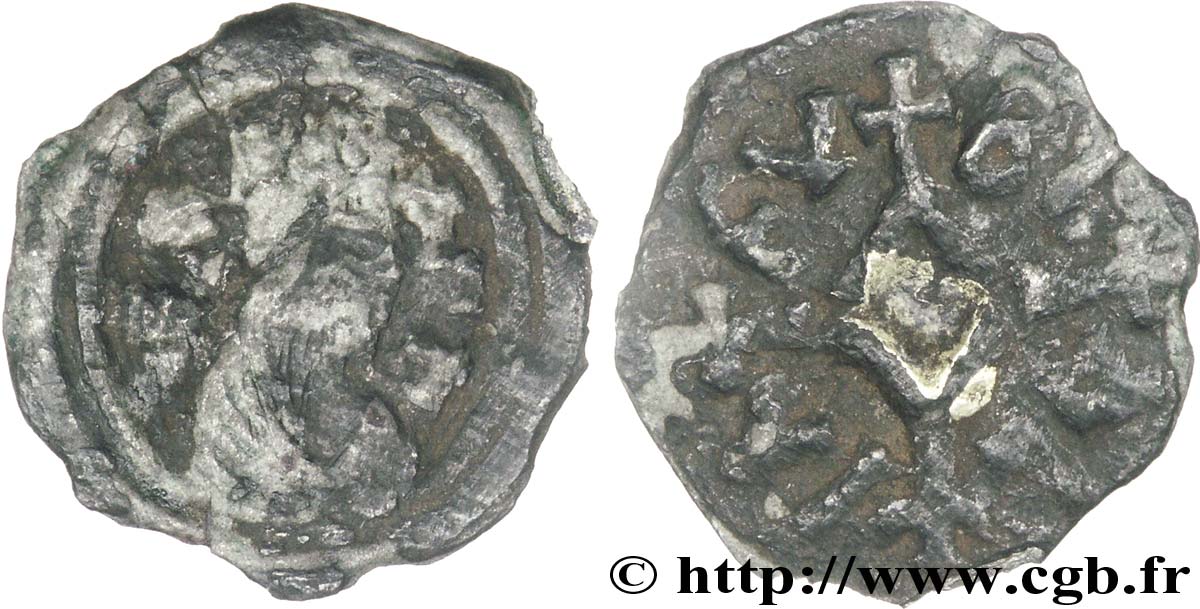 AXOUM - ROYAUME AXOUMITE - EBANA Monnaie d’argent au portrait et aux quatre croix TB/TTB