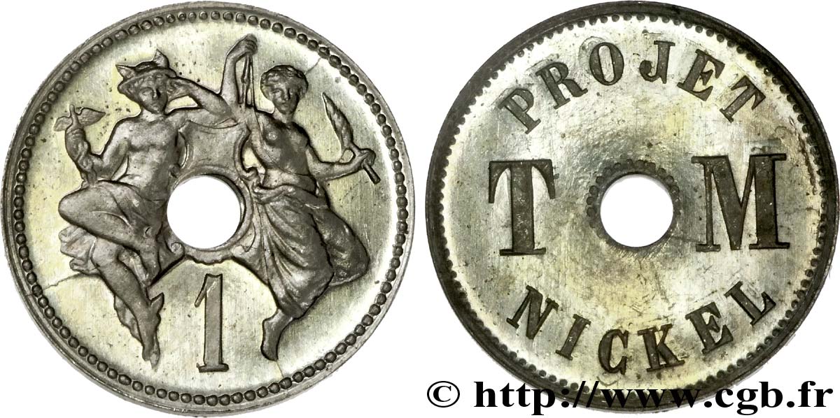 Essai de 1 centime Michelin en nickel n.d.  VG.4112  FDC 
