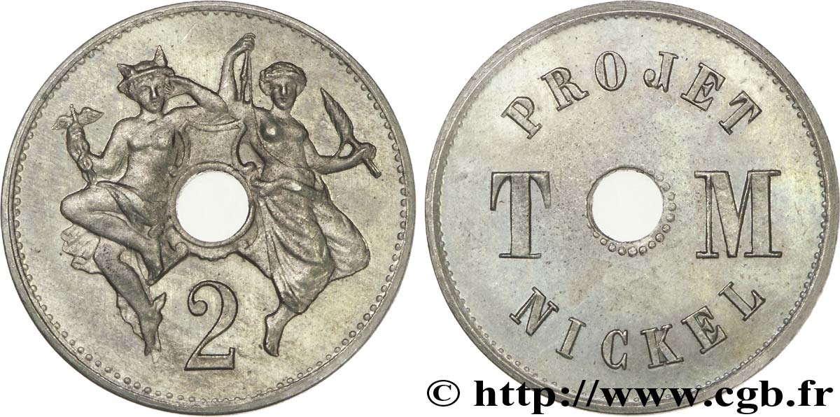 Essai de 2 centimes Michelin en nickel n.d.  VG.4111  SPL 