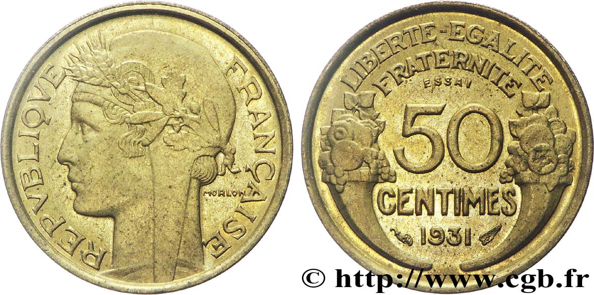 Essai de 50 centimes Morlon 1931 Paris F.192/1 MS 