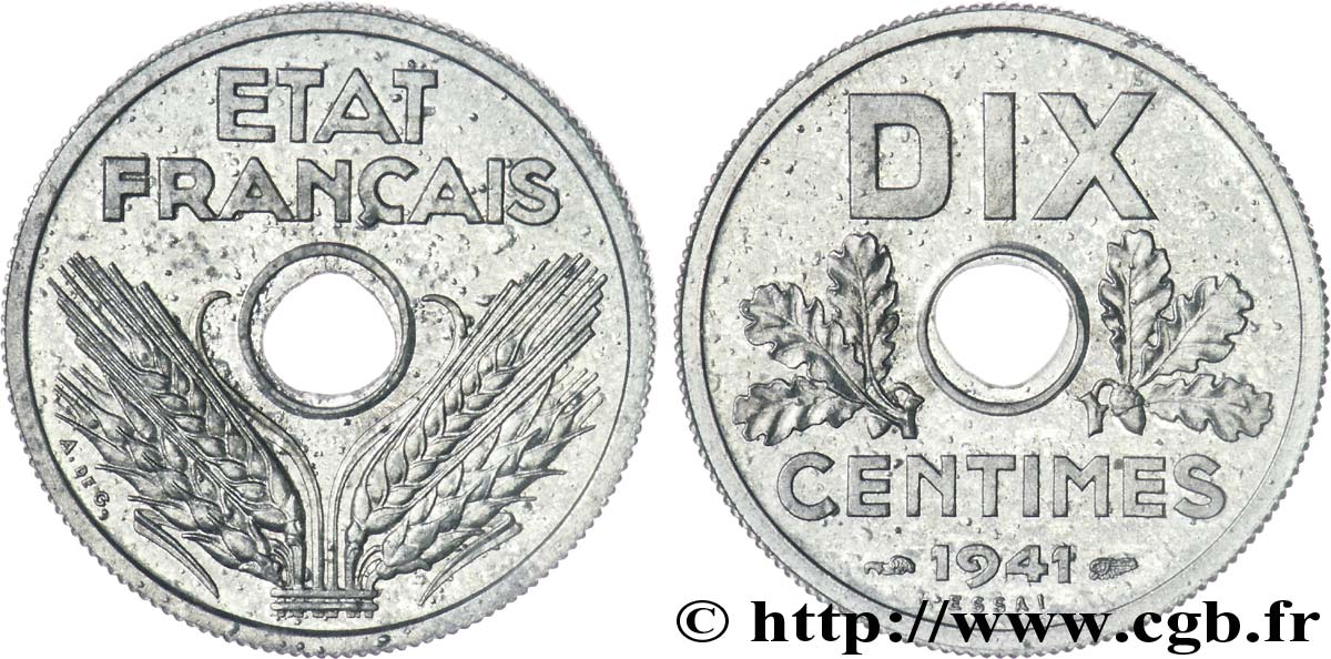 Essai de dix centimes 1941 Paris G.289  MS 