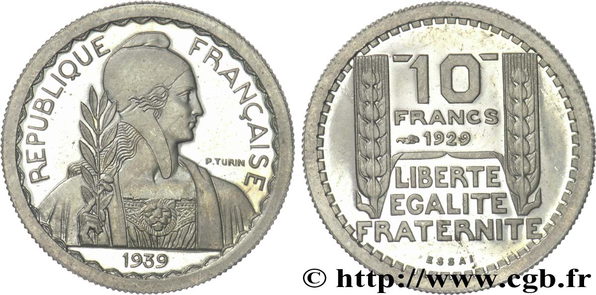 Préparation de la 5 francs Pétain, petit module, 21 mm, 3 g - Essai n.d. Paris Maz.2606 e MS 