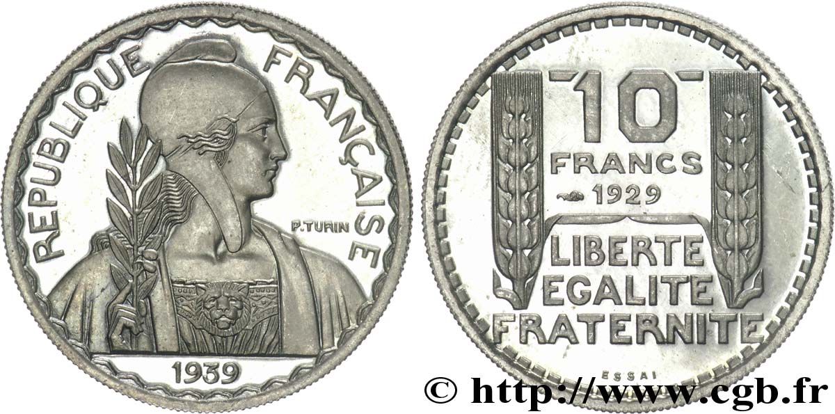 Préparation de la 10 francs Pétain, moyen module, 25 mm, 6 g - Essai n.d. Paris Maz.2606 e FDC 
