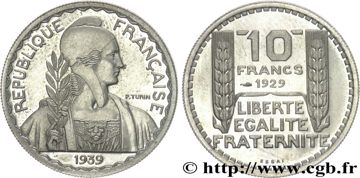 Préparation de la 10 francs Pétain, moyen module, 25 mm, 7 g - Essai n.d. Paris G.803 a SPL 
