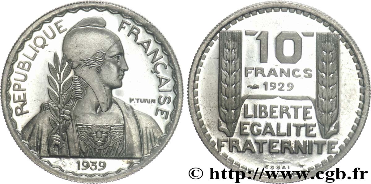 Préparation de la 10 francs Pétain, moyen module, 25 mm, 7,5 g - Essai n.d. Paris G.803 a MS 