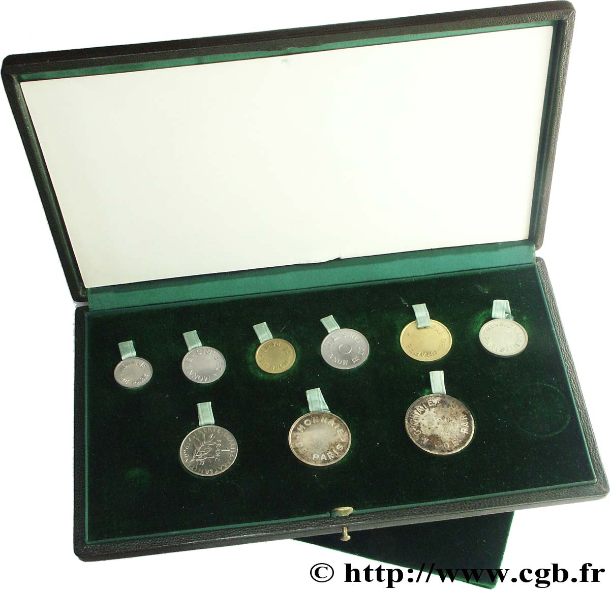 Boîte de la Commission monétaire de 1959 pour la création du Nouveau Franc 1959 Paris   