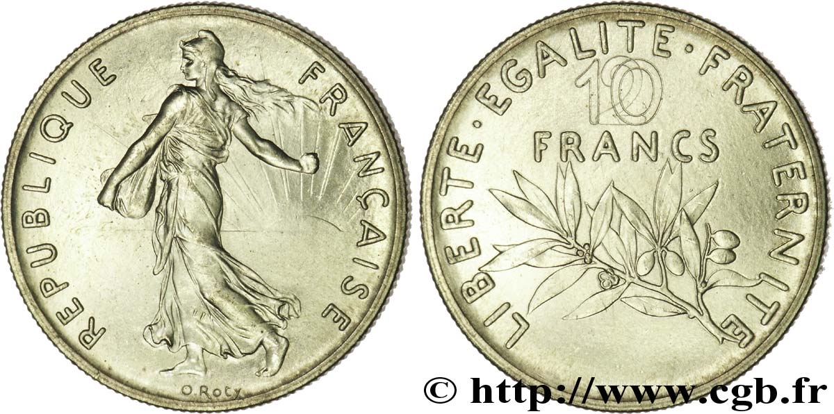 Concours de la 10 francs Mathieu, Module de 10 francs Semeuse 31 mm, sans le mot essai, 13 grammes n.d. Paris G.-  MS 