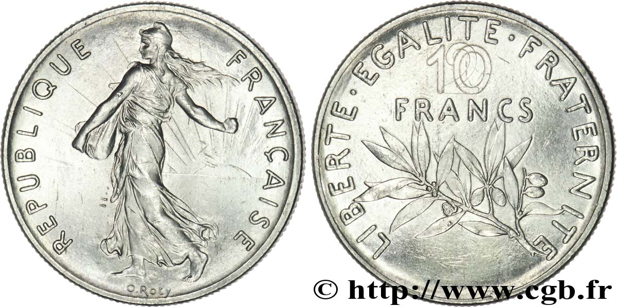 Concours de la 10 francs Mathieu, Module de 10 francs Semeuse 31 mm, sans le mot essai n.d. Paris G.-  MS 