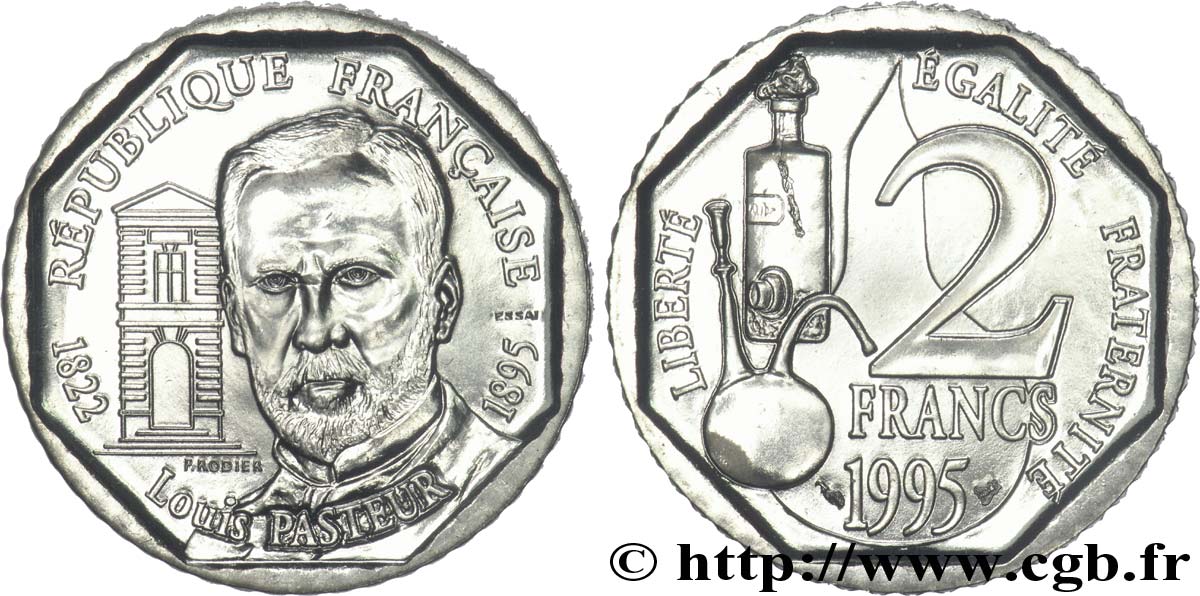 Essai de 2 francs Louis Pasteur 1995 Pessac F.274/1 MS 