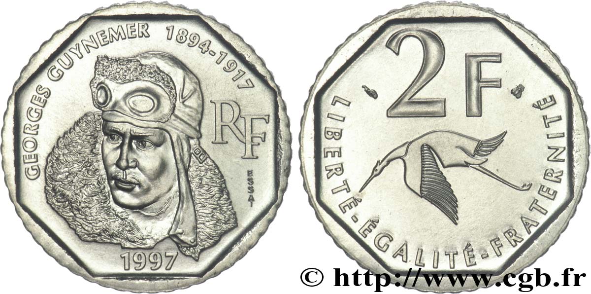 Essai de 2 francs Georges Guynemer 1997 Pessac F.275/1 FDC 