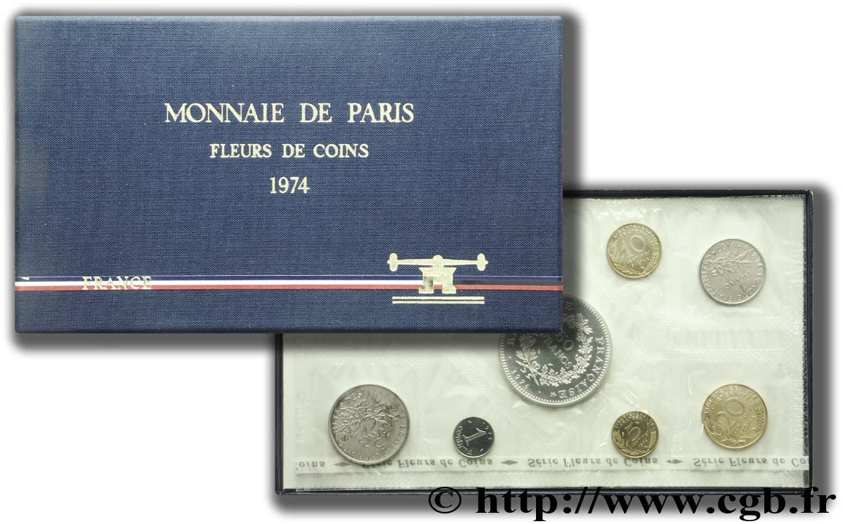 Boîte Fleur de Coins 1974 Paris F.5000 17 MS 