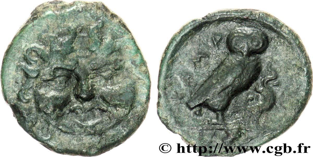 SICILIA - CAMARINA Onkiai, (PB, Æ 12) XF