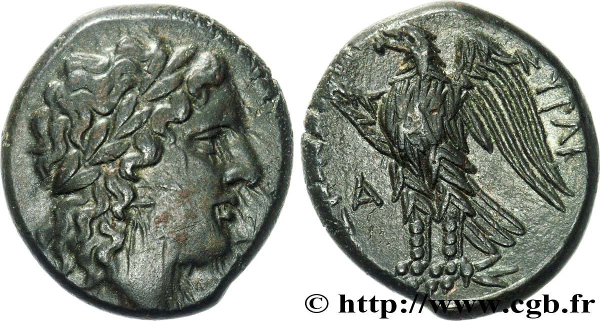 SICILIA - SIRACUSA Hemilitron ou bronze à l’aigle, (MB, Æ 22) AU