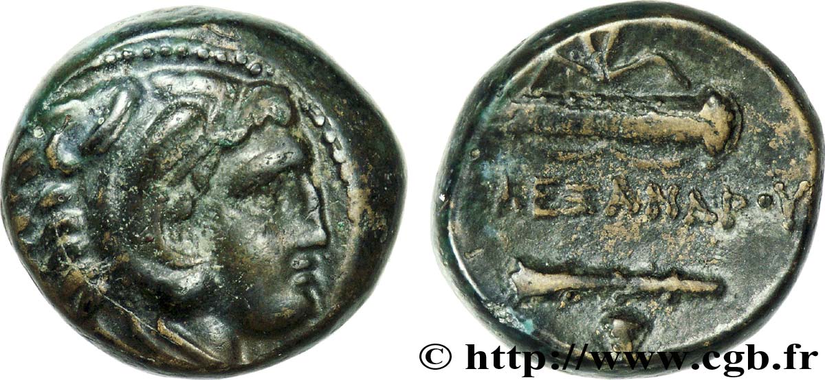 MACEDONIA - REINO DE MACEDONIA - ALEJANDRO III EL GRANDE Unité de bronze, (MB, Æ 17) MBC