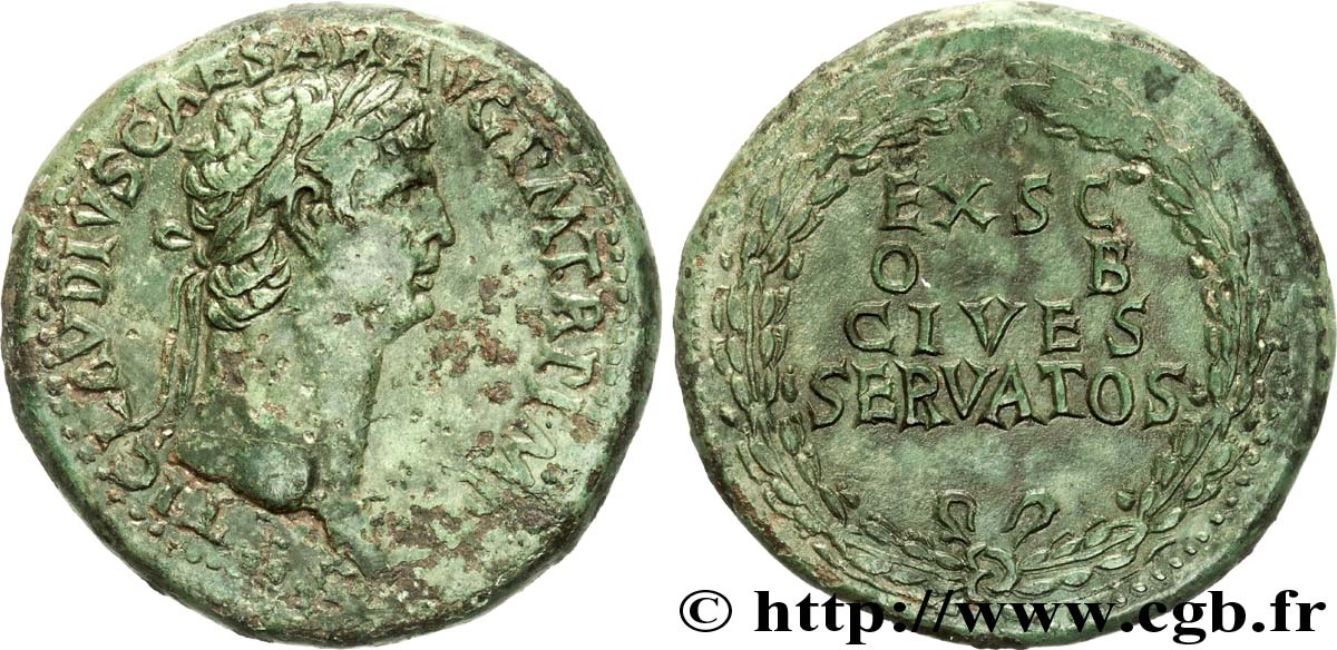 CLAUDIUS Sesterce, (GB, Æ 37) AU/MS