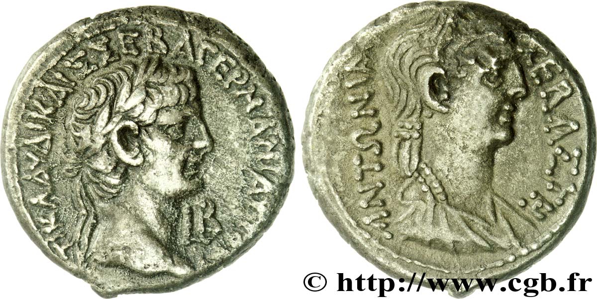 CLAUDIUS AND ANTONIA Tétradrachme SPL