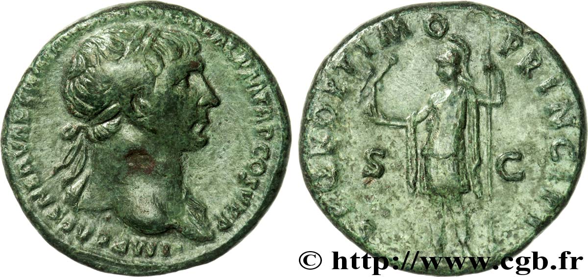 TRAJANUS As, (MB, Æ 26) XF