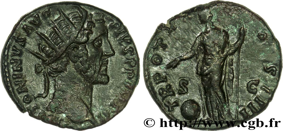 ANTONINUS PIUS Dupondius, (MB, Æ 24) fVZ