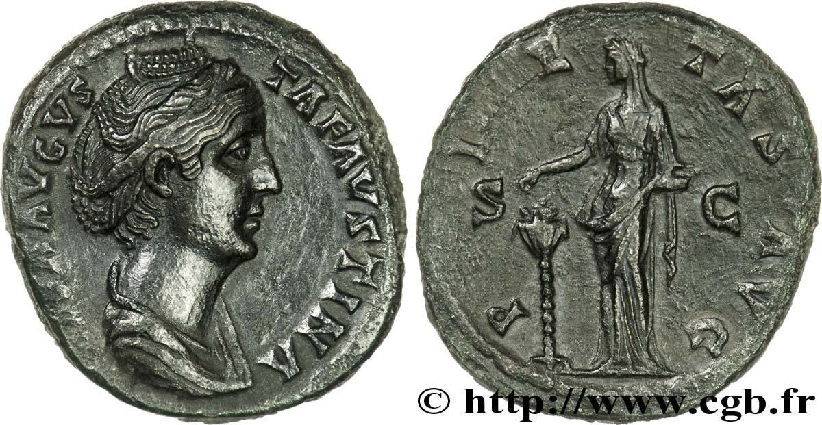 FAUSTINA MAIOR Dupondius, (MB, Æ 27) VZ