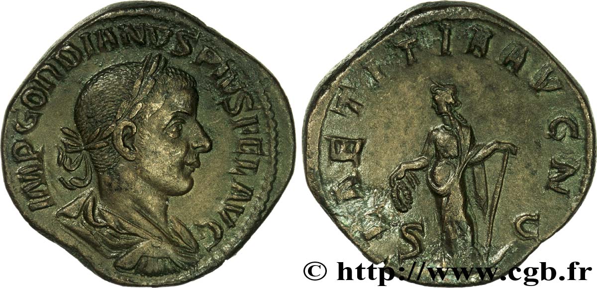 GORDIANO III Sesterce, (GB, Æ 32) q.SPL