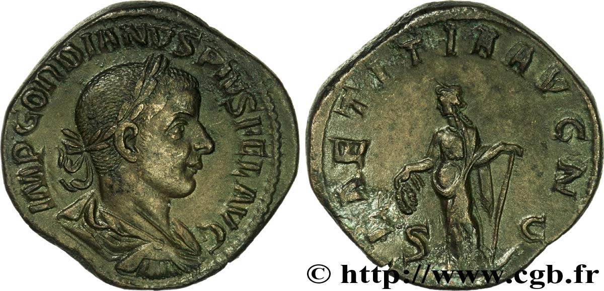 GORDIANO III Sesterce, (GB, Æ 32) AU