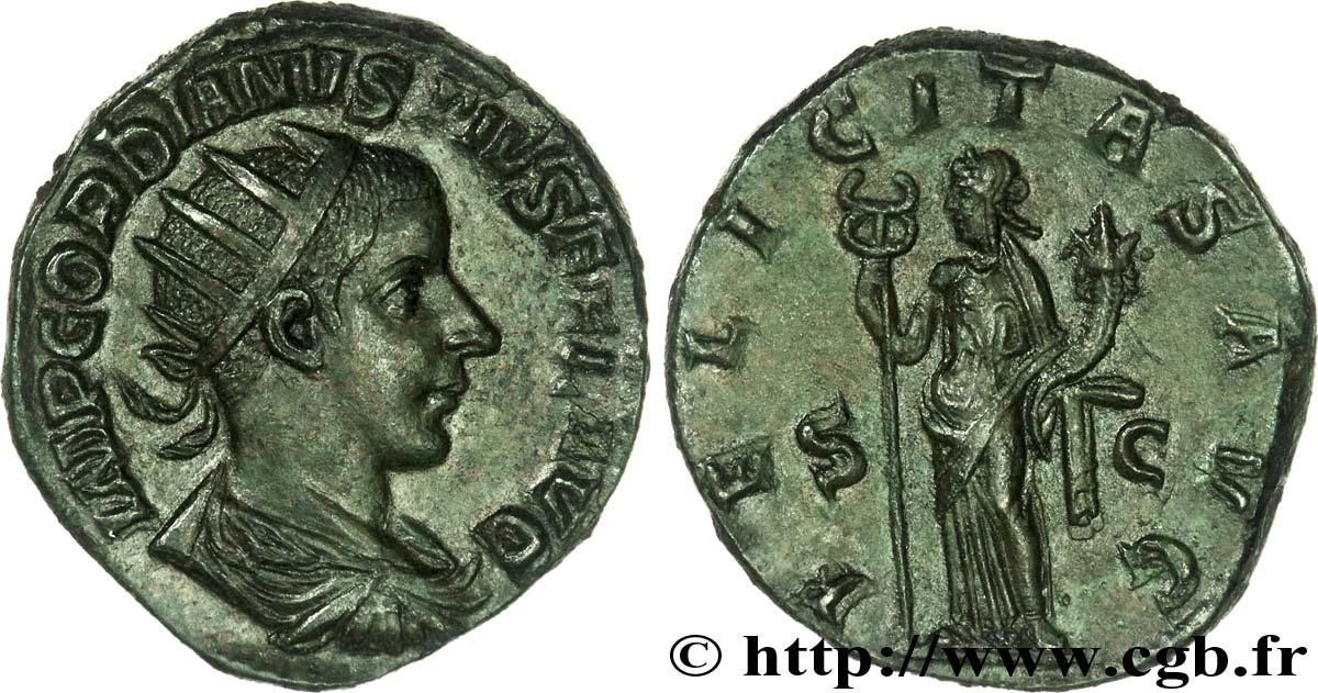 GORDIANUS III Dupondius, (MB, Æ 25) fST