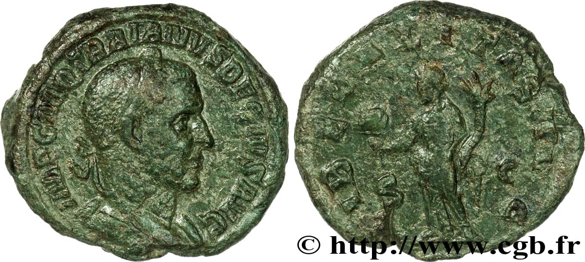 TRAJAN DECIUS As, (MB, Æ 25) XF