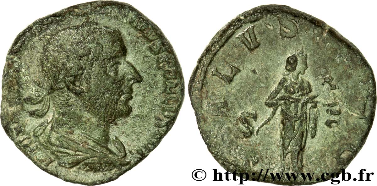 TREBONIANUS GALLUS Sesterce, (GB, Æ 27) SS/fSS