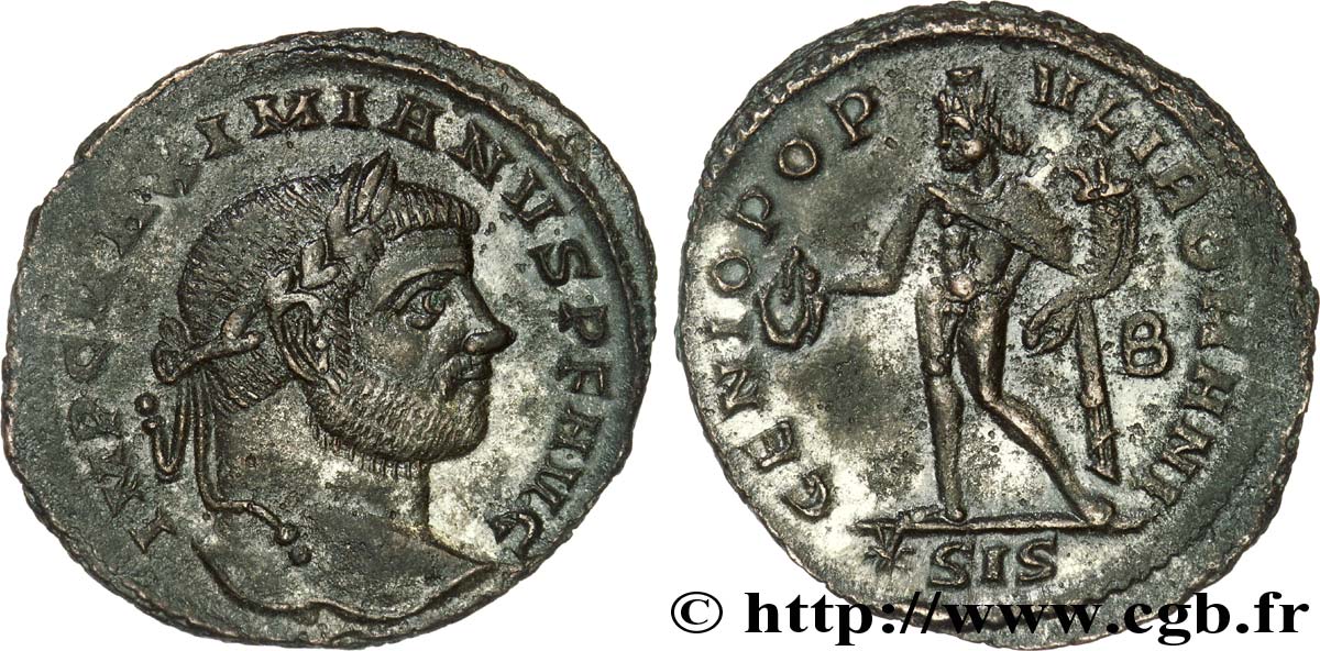 MAXIMIANUS HERCULIUS Follis ou nummus VZ